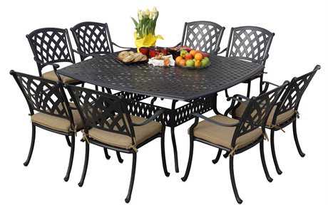 Darlee Ocean View Antique Bronze Cast Aluminum Patio Dining Set