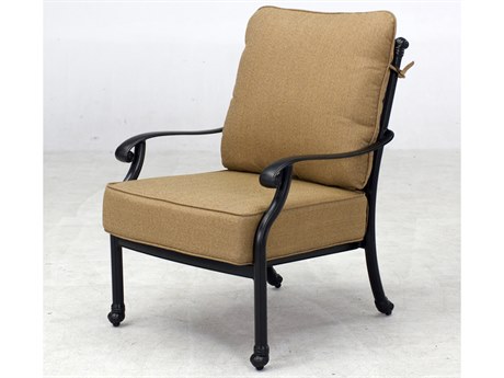 Darlee Outdoor Living Standard Madison Cast Aluminum Club Chair in Antique Bronze - Includes Cushion