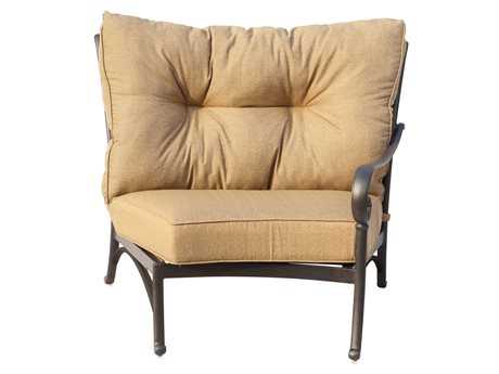 Darlee Outdoor Living Santa Anita Replacement Crescent Sectional Right-facing Arm Chair Seat and Back Cushion