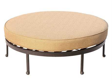 Darlee Outdoor Living Santa Anita Cast Aluminum Antique Bronze Round Ottoman