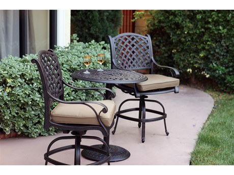 Darlee Outdoor Living Nassau Cast Aluminum Antique Bronze Lounge Set in ...