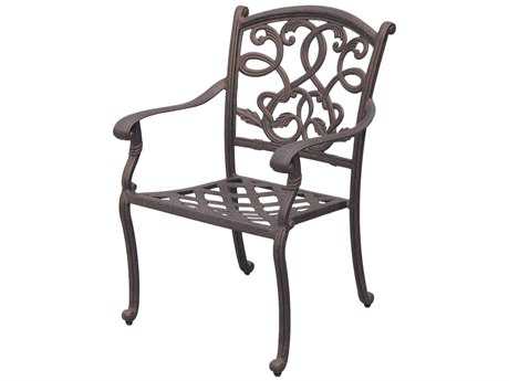 Darlee Outdoor Living Santa Monica Cast Aluminum Antique Bronze Dining Chair