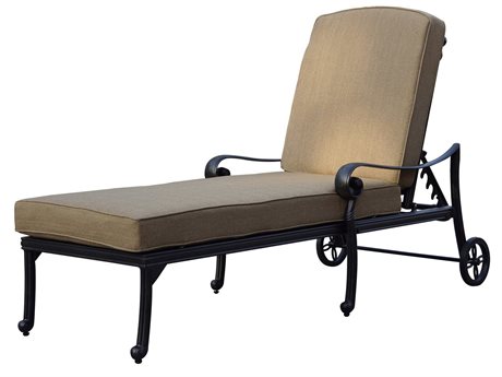 Darlee Outdoor Living Santa Monica Cast Aluminum Antique Bronze Chaise Lounge