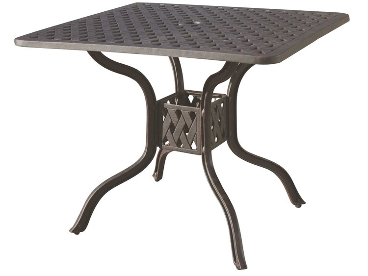 Darlee Outdoor Living Series Cast Aluminum Antique Bronze Square Dining Table Dadl30i 2573