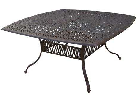 Darlee Outdoor Living Elisabeth Cast Aluminum Antique Bronze Square Dining Table