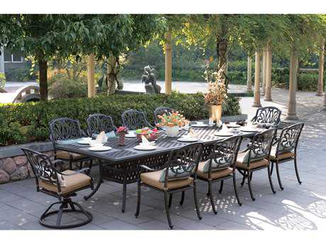 Darlee Outdoor Living Elisabeth Antique Bronze Cast Aluminum Dining Set