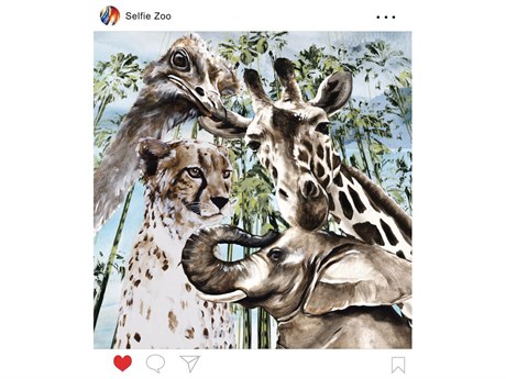 Daleno Selfie Zoo III Wall Art