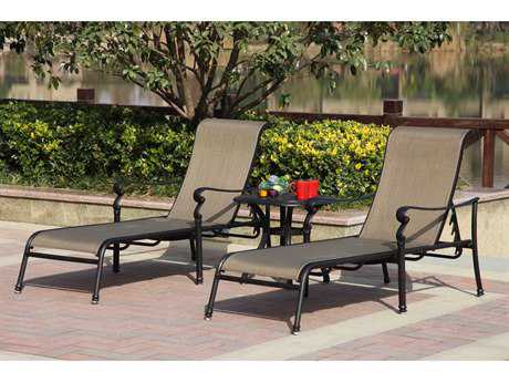 Darlee Outdoor Living Monterey Antique Bronze Cast Aluminum Lounge Set