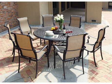 Darlee Outdoor Living Monterey Casual Antique Bronze Cast Aluminum Dining Set
