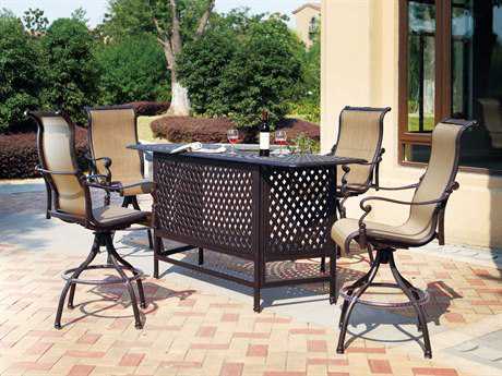 Darlee Outdoor Living Monterey Antique Bronze Cast Aluminum Bar Set