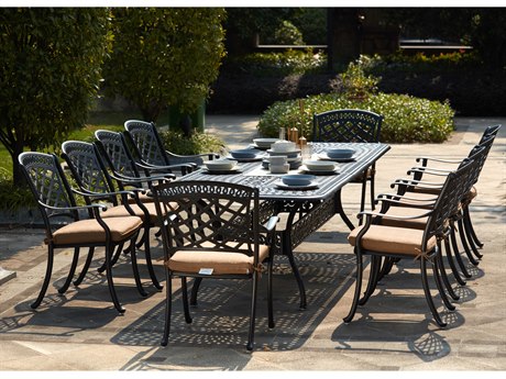 Darlee Outdoor Living Sedona Cast Aluminum Antique Bronze 11 Piece Dining Set