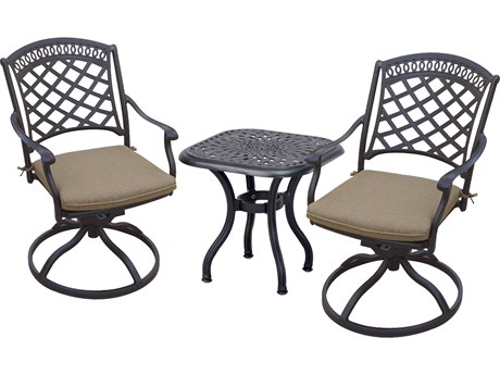 Darlee Outdoor Living Sedona Cast Aluminum Antique Bronze 3 Piece Lounge Set