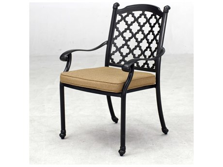 Darlee Outdoor Living Madison Cast Aluminum Antique Bronze Dining Arm Chair Set of 4