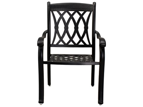 Darlee Outdoor Living Capri Cast Aluminum Antique Bronze Dining Arm Chair Set of 4