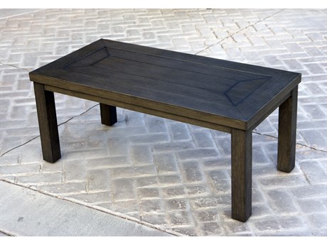 Darlee Outdoor Living Brooklyn Cast Aluminum Multi-Brown Rectangular Coffee Table