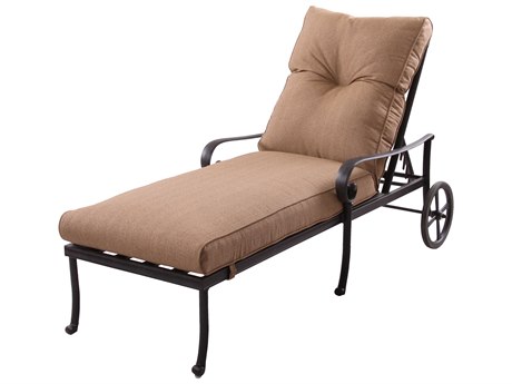 Darlee Outdoor Living Santa Anita Cast Aluminum Antique Bronze Chaise Lounge Set of 2