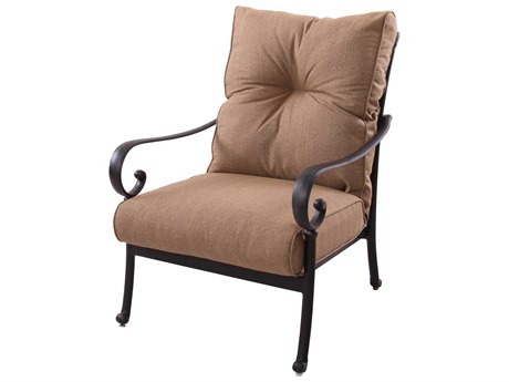 Darlee Outdoor Living Santa Anita Cast Aluminum Antique Bronze Lounge Chair Set of 4