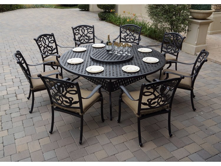 Darlee Outdoor Living Santa Monica Cast Aluminum Antique Bronze 10 Piece Dining Set Ndl2052 10pc 25ld3930