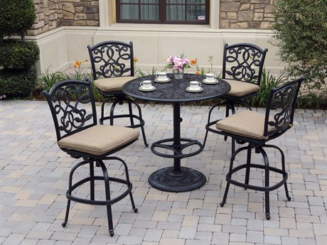 Aluminum patio 2024 bar set