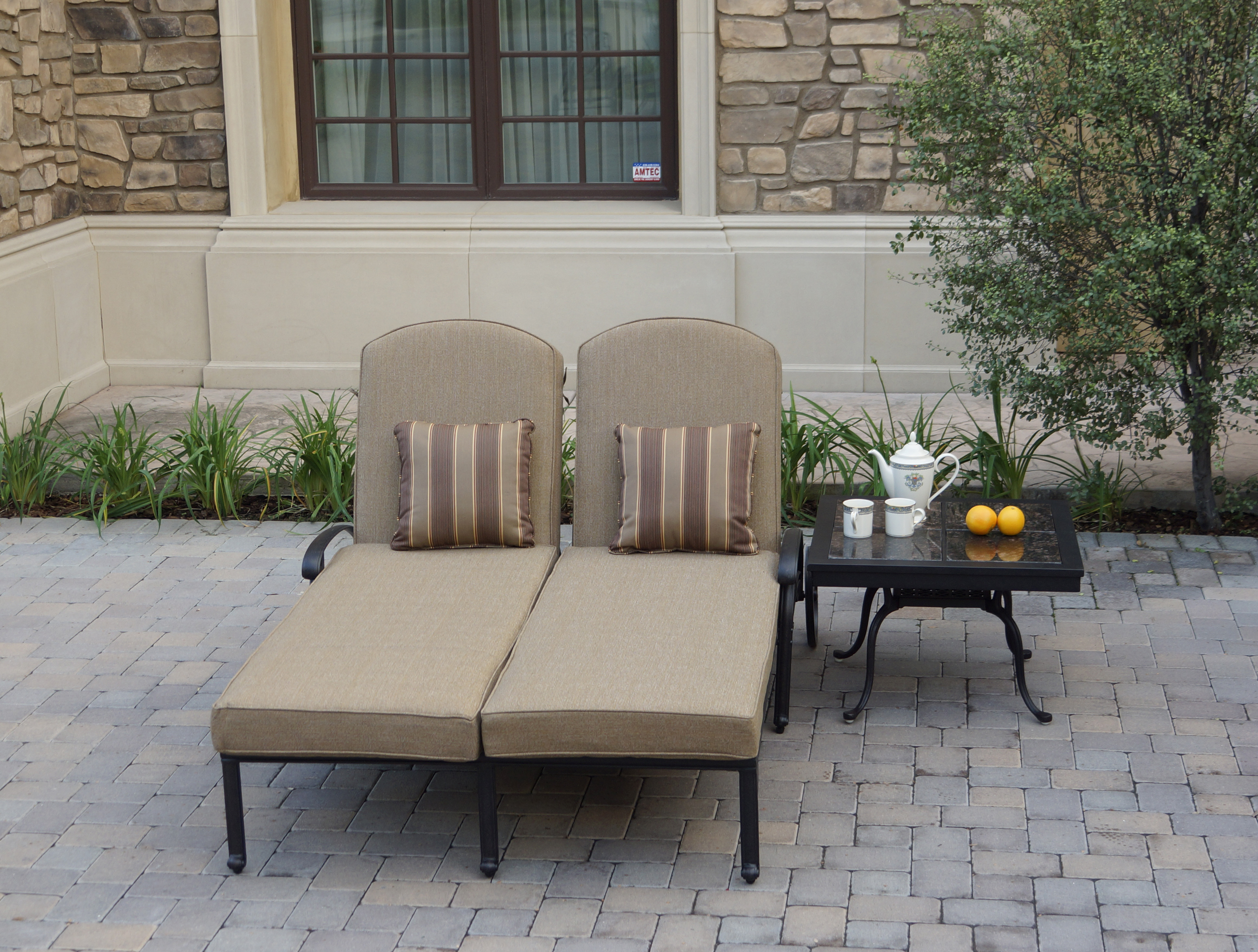 Darlee Outdoor Living Elisabeth Cast Aluminum Antique Bronze 2 Piece