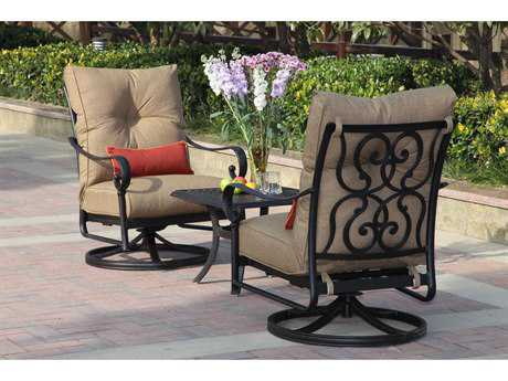 Darlee Outdoor Living Santa Anita Antique Bronze Cast Aluminum Lounge Set
