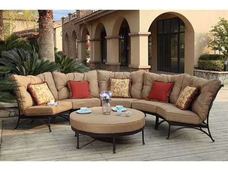 Darlee Outdoor Living Santa Anita Antique Bronze Cast Aluminum Lounge Set