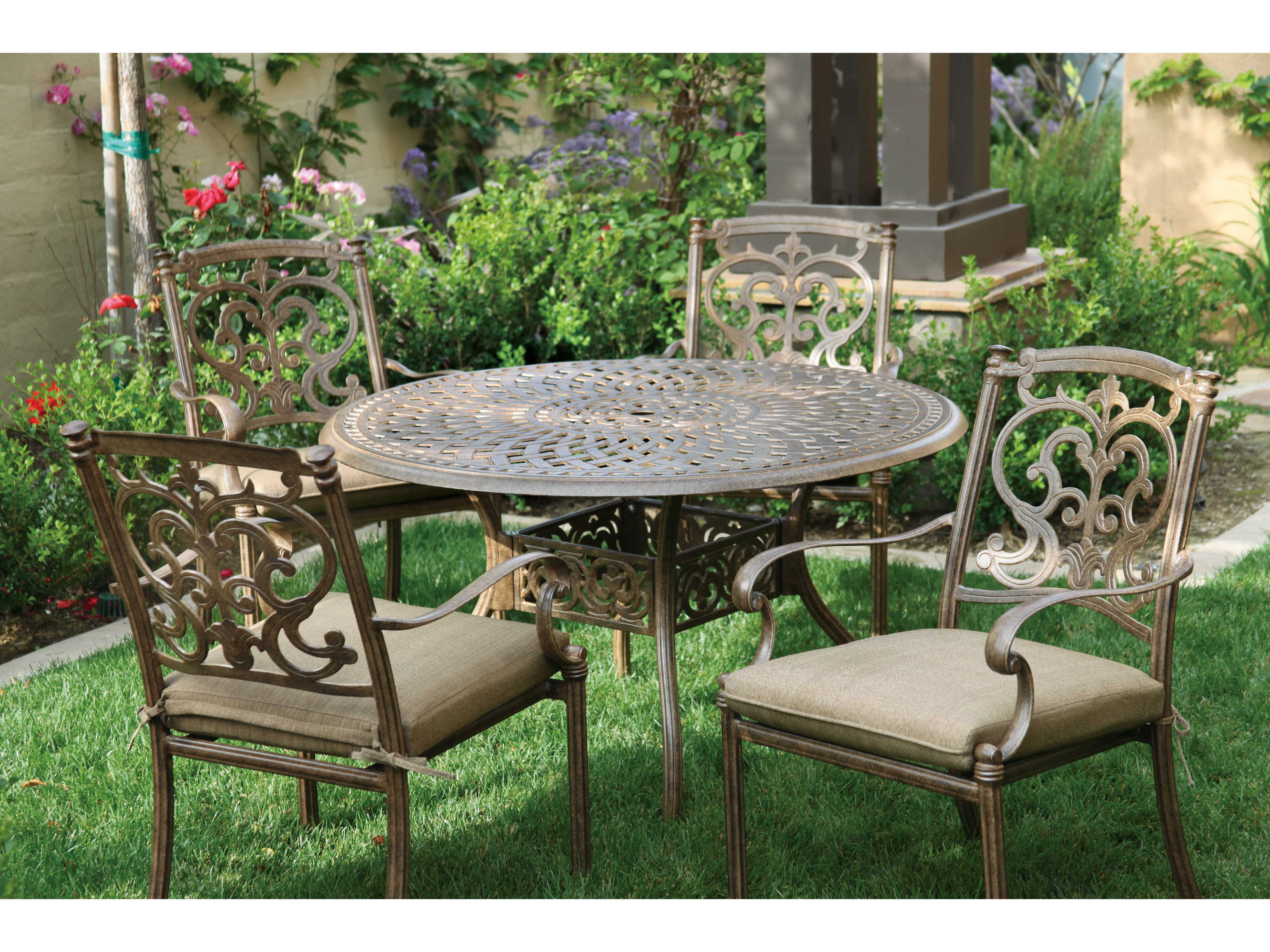 Darlee Outdoor Living Series 60 Cast Aluminum 48 Round Dining Table View