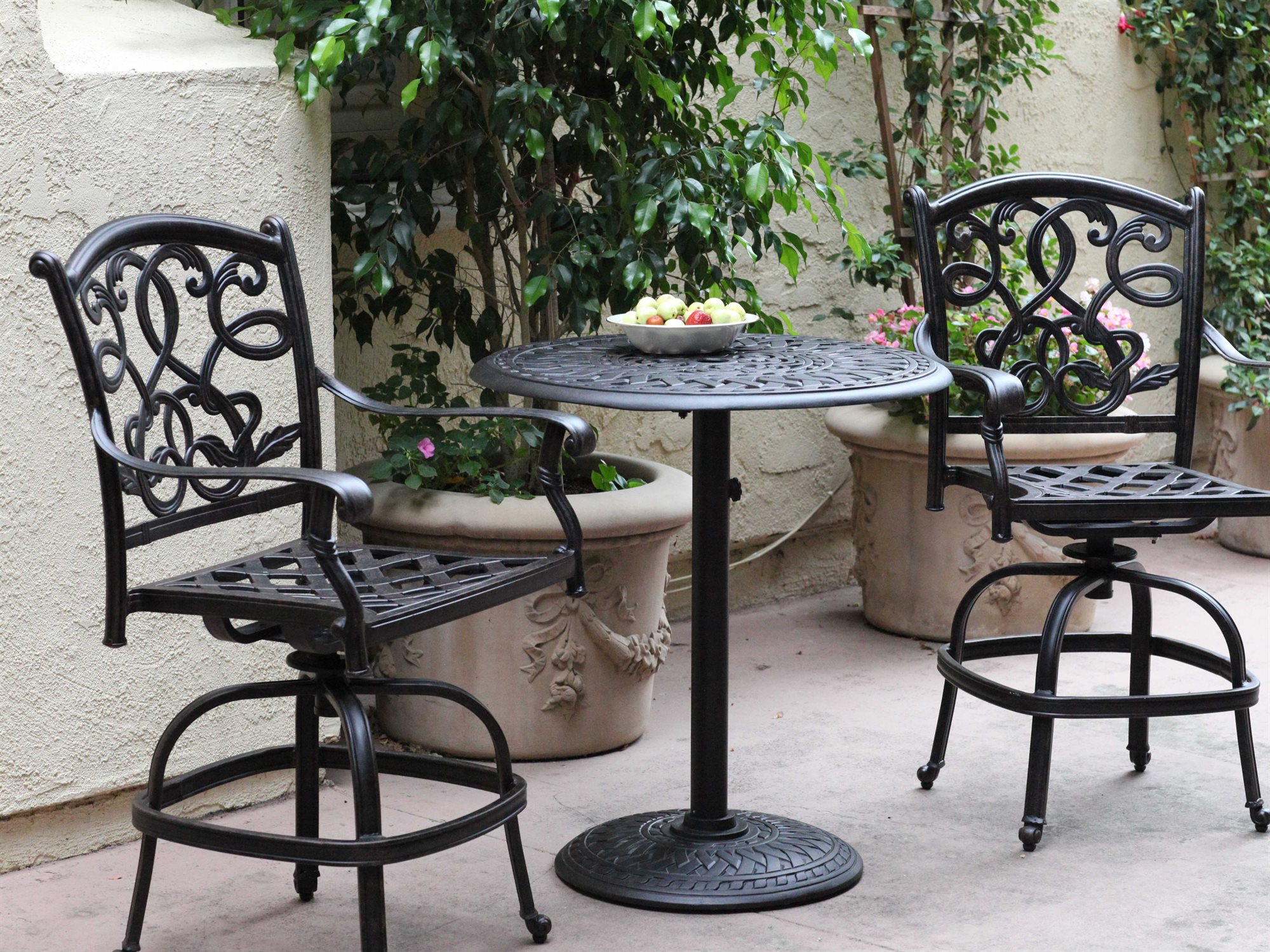 Darlee Outdoor Living Standard Santa Monica Cast Aluminum Counter Set