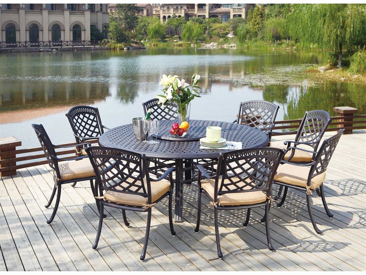 Darlee Outdoor Living Sedona Antique Bronze Cast Aluminum Dining Set DASEDONASETA