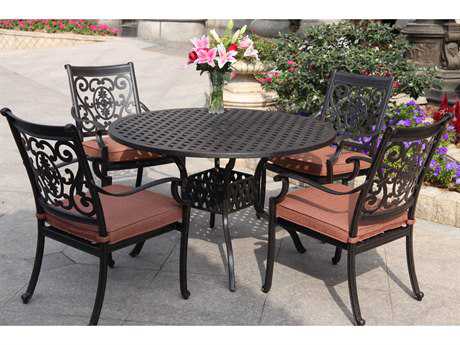 Darlee Outdoor Living St. Cruz Antique Bronze Cast Aluminum Dining Set