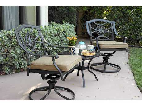 Darlee Outdoor Living Ten Star Antique Bronze Cast Aluminum Lounge Set