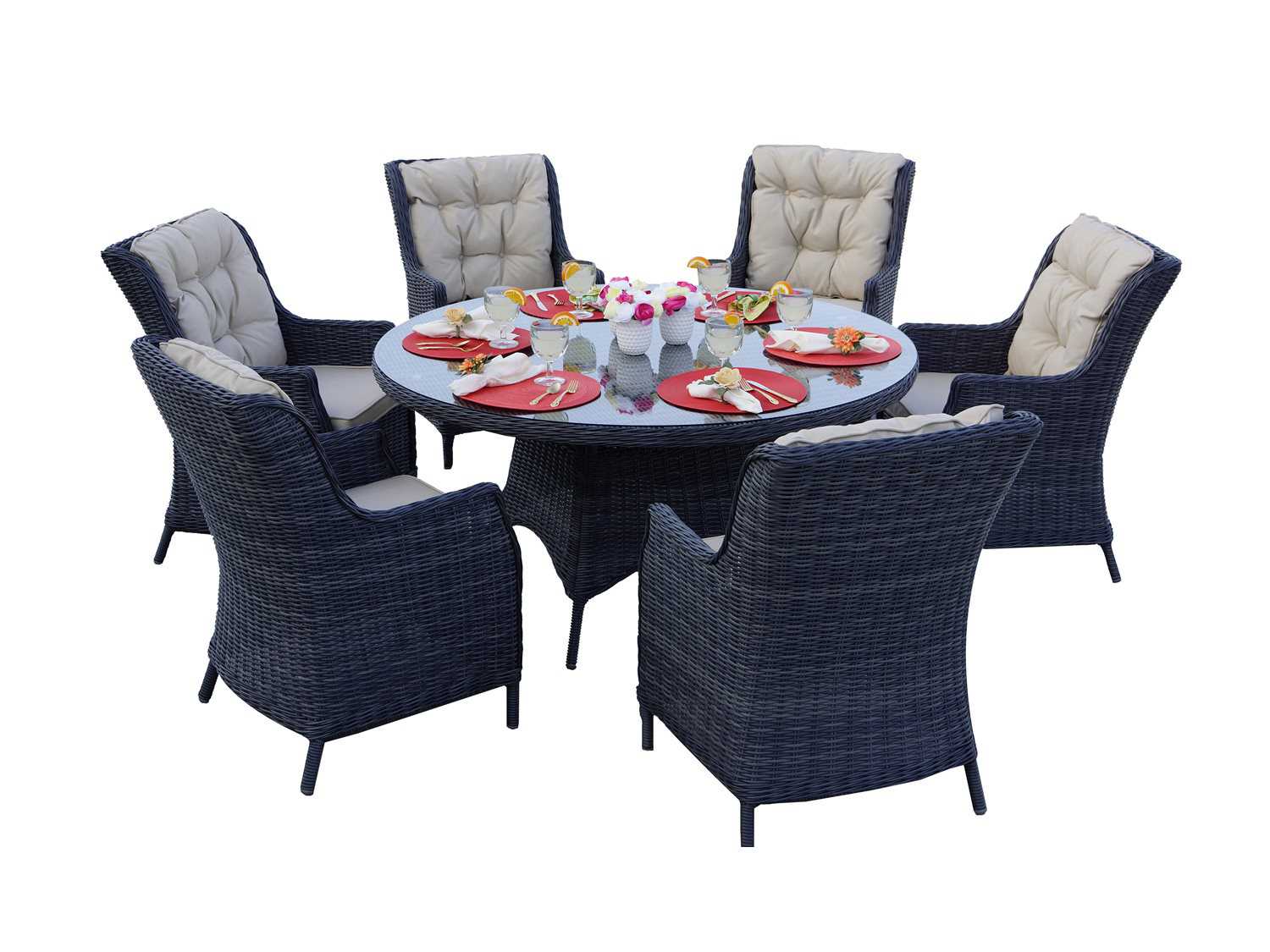 Darlee Outdoor Living Standard Valencia Wicker Dining Set ... Darlee Outdoor Living Standard Valencia Wicker Dining Set ... on Outdoor Living Wicker id=70119