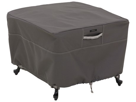 Duck Covers Ravenna Dark Taupe 26 Inch Square Ottoman/Table Cover