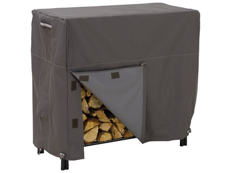 Duck Covers Ravenna Dark Taupe 4 Foot Log Rack Cover