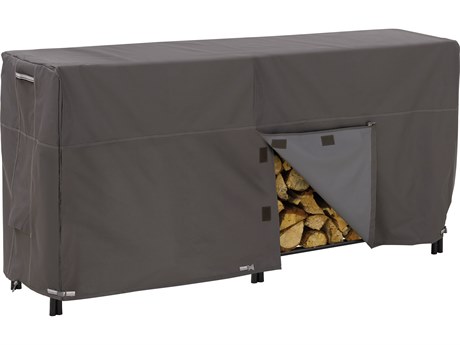Duck Covers Ravenna Dark Taupe 8 Foot Log Rack Cover