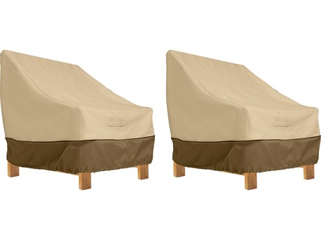 Duck Covers Veranda Pebble 38 Inch Deep Lounge Chair Cover in 2 Packs