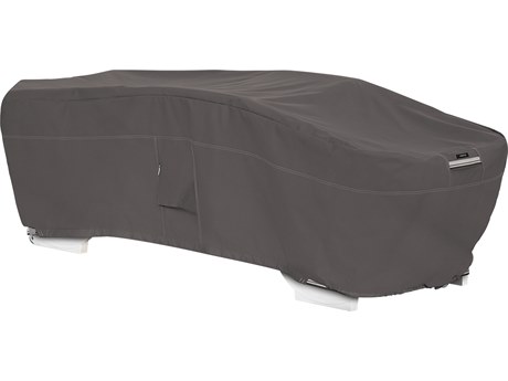 Duck Covers Ravenna Dark Taupe 77 Inch Stackable Chaise Cover