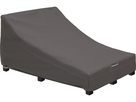 Duck Covers Ravenna Dark Taupe 80'' x 55'' Inch Double Wide Chaise Lounge Cover
