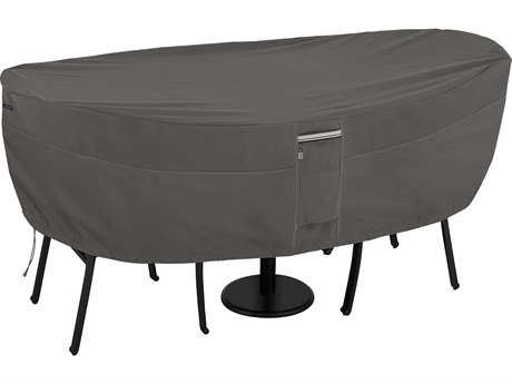 Duck Covers Ravenna Dark Taupe 30 Inch Bistro Table & Chair Set Cover