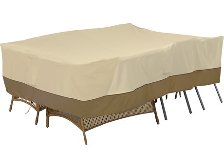 Duck Covers Veranda Pebble 140 Inch XL General Purpose Patio Furniture Set Cover