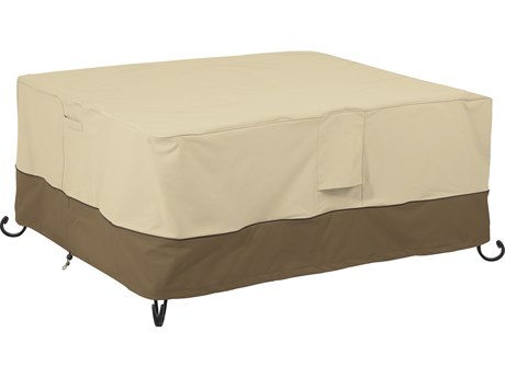 Duck Covers Veranda Pebble 40 Inch Rectangular Fire Pit Table Cover