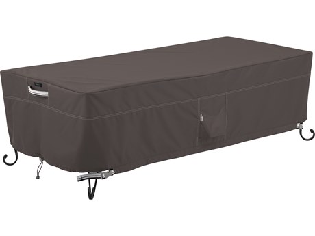 Duck Covers Ravenna Dark Taupe 62 Inch Rectangular Fire Pit Table Cover