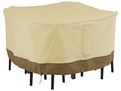 Duck Covers Veranda Pebble 68 Inch Square Bar Height Chair & Table Cover