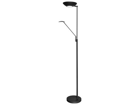 Dainolite Mother And Son Black Polished Chrome Floor Lamp