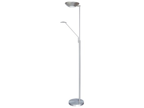 Dainolite Mother And Son Satin Chrome Polished Floor Lamp