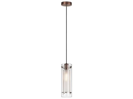 Dainolite Pasha 1-Light Oil Brushed Bronze Cylinder Mini Pendant