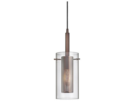Dainolite Percy 1-Light Oil Brushed Bronze Cylinder Mini Pendant