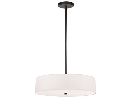 Dainolite Everly 4-Light Matte Black White Drum Pendant