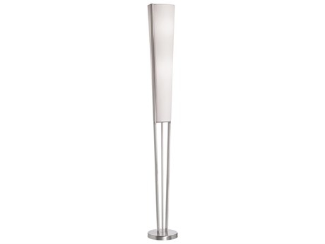Dainolite Emotions Satin Chrome White Fabric Floor Lamp