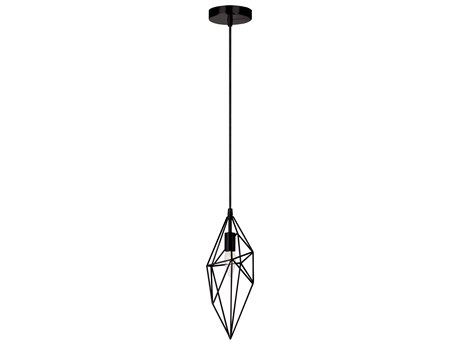Dainolite Stalactite 1-Light Black Geometric Mini Pendant